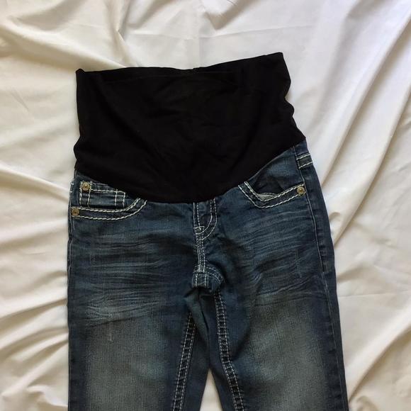 🔴𝗕𝗢𝗚𝗢🔴b-unit warehouse one size 28 maternity jeans - Picture 12 of 16